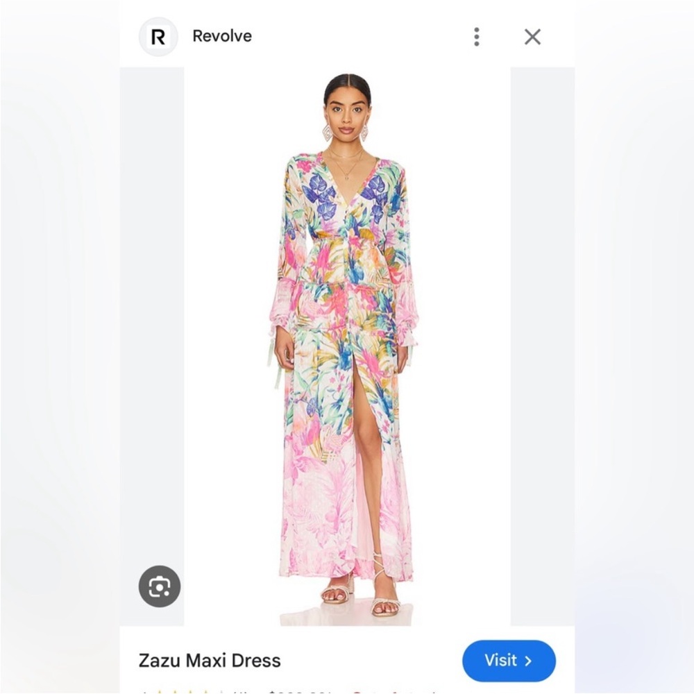 Rococo Sand Floral Maxi Dress - Pink and Blue